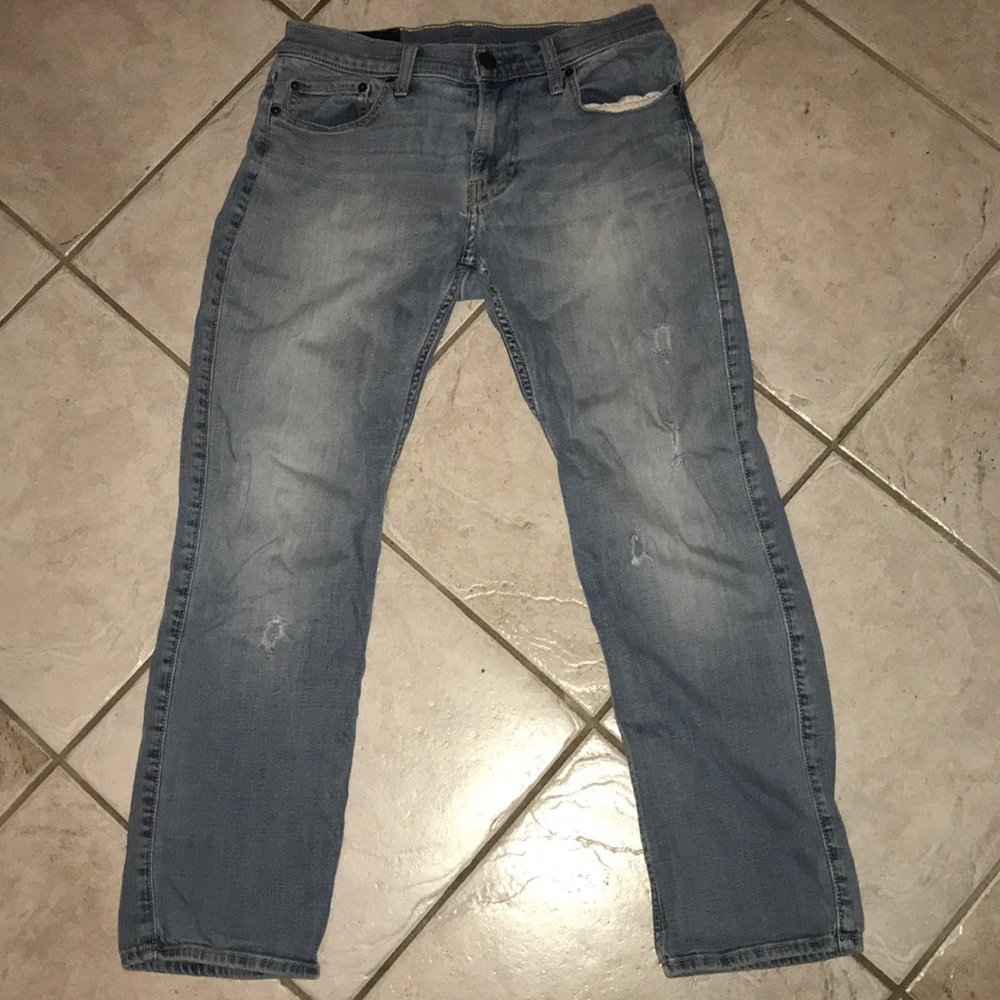 Slim straight distressed jeans from Hollister